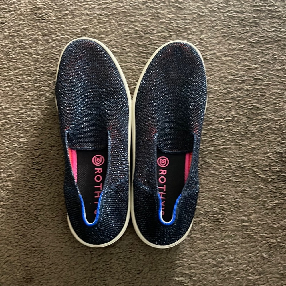 Rothy’s shoes 9.5 sparkle navy